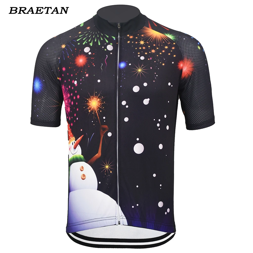 Christmas Cycling Jersey, Bike Clothing, Funny Cycling Wear, Top Racing Bicycle Clothes