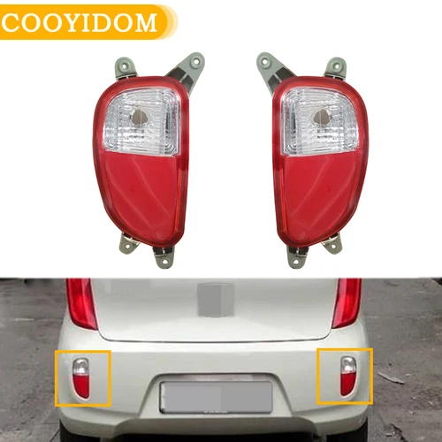 Imagen 1 del producto Luz trasera del parachoques del coche luz antiniebla trasera lámpara antiniebla indicador Reflector luz de señal para Kia Picanto Morning 2012 2013-2015