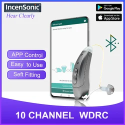 Digital Hearing Aids With Bluetooth New Style Invisible BTE 10 Channels SF101 Mobile Phone APP Program Fitting Adjust Audifonos