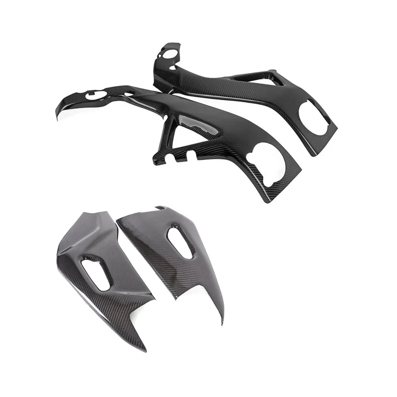 MOTO4U Carbon Fiber Frame Cover And Swing Arm Cover For Aprilia RSV4 2009 2010 2011 2012 2013 2014 2015 2016 2017 2018 2019 2020