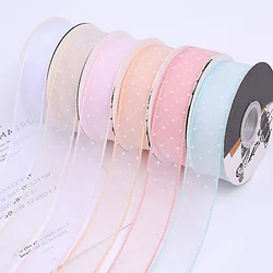 40mm polka dot Tulle Ribbon 10 yards DIY handmade material Headwear Hair bow gift wrapped clothing accessories