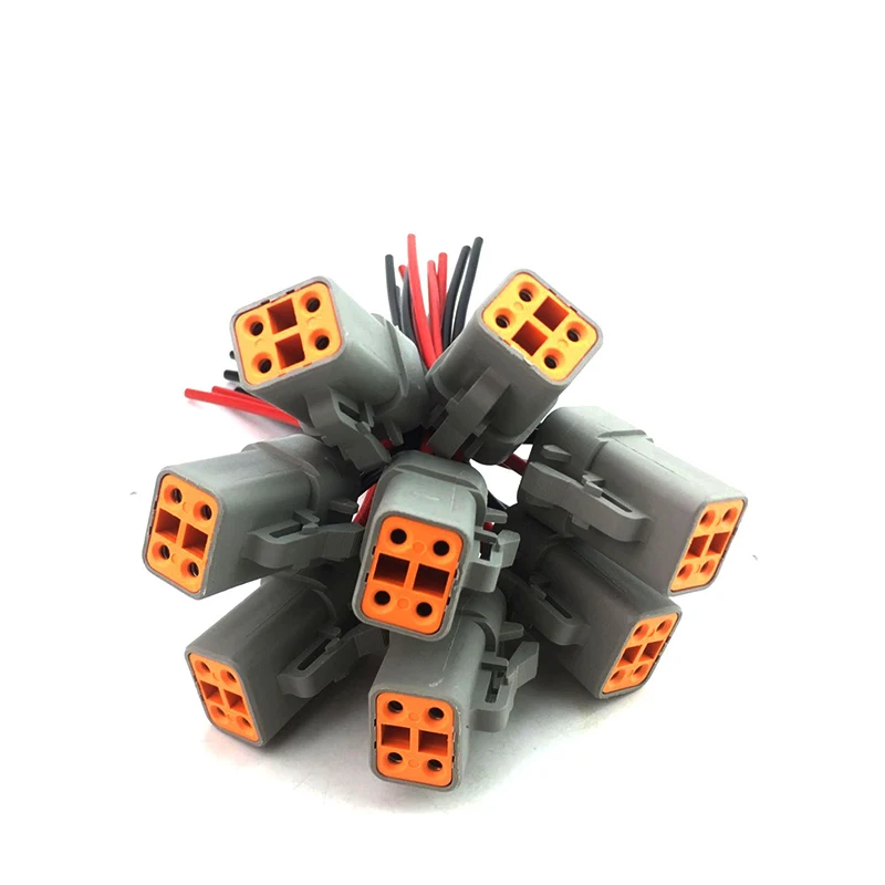 

For Cummins Computer Board Power Socket 4-wire Female Plug Round Hole Patch Cord