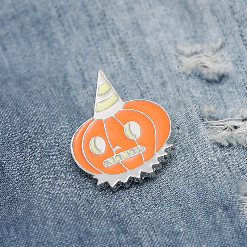 

Halloween Jewelry Cute Pumpkin Fpooky Enamel Pin Badge Brooches For Women Kids