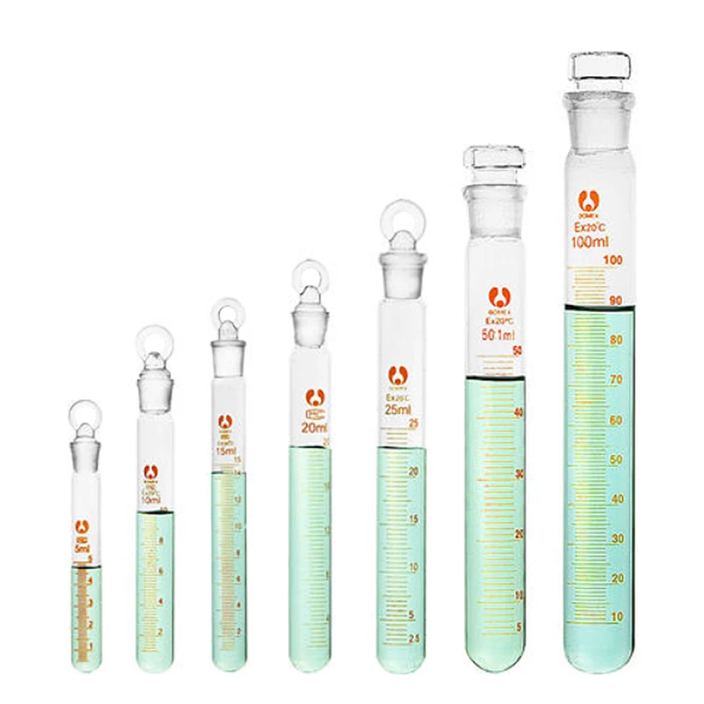 Glass stopper graduated test tube  5-100ml chemical experiment Chemical laboratory consumables Reaction vessel glass