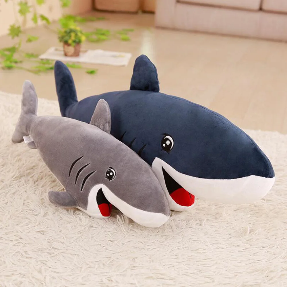 

Cute Great White Shark Birthday Christmas Gift Children Stuffed Plush Toys Pillow