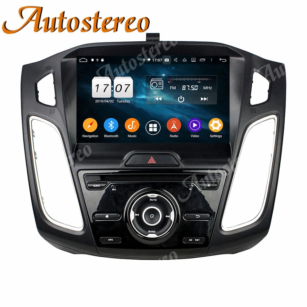 Autoradio Android 10, Octa Core, DVD, Navigation GPS, carte, lecteur multimédia, stéréo, unité centrale, pour voiture Ford Focus (2012 – 2019)