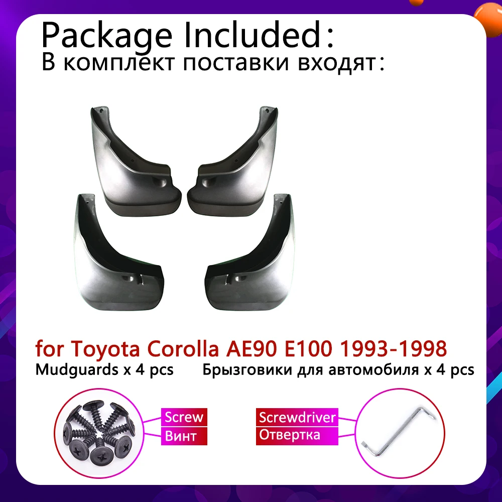 Mudguards for Toyota Corolla AE100 E100 1993~1999 Mudflap Fender Mud Flaps Splash Flap Guards Accessories 1994 1995 1996 1997