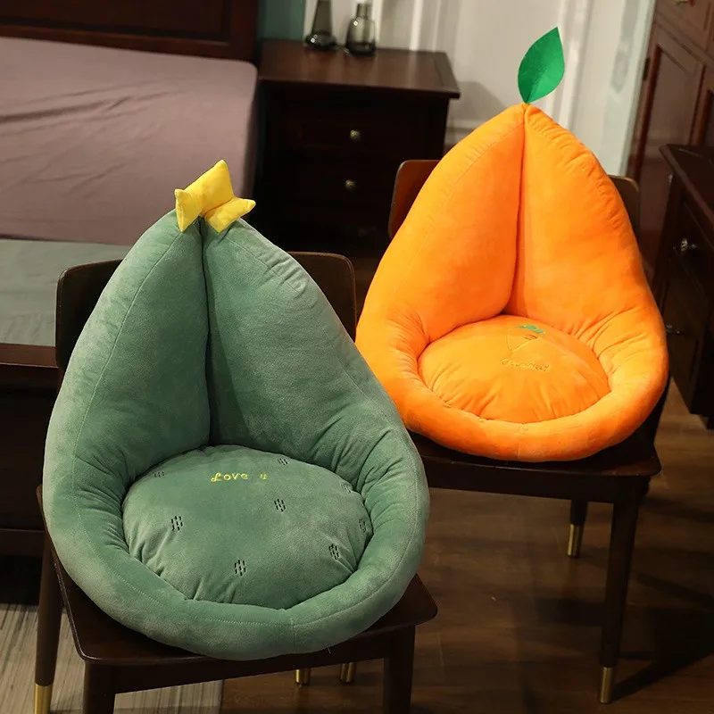 Avocado&Watermelon&Peach Plush Seat Cushion Indoor Floor Stuffed Sofa Colorful Animal Decor Pillow for Children Grownups Gift