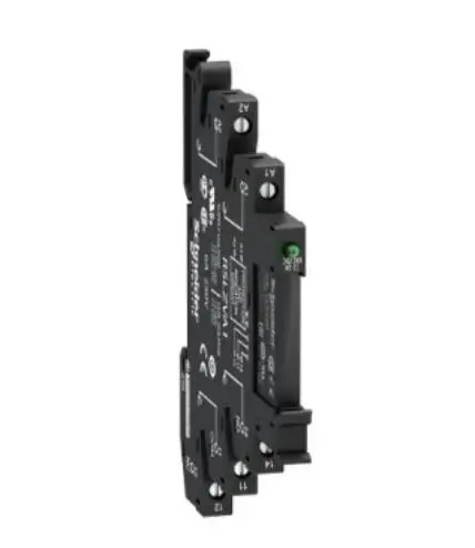 RSL1PVBU Harmony, Slim interface relay pre-assembled, 6 A, 1 CO, with LED, with protection circuit, screw connectors, 24 V AC/DC