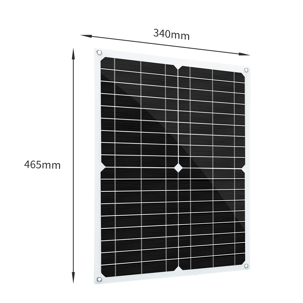 Flexible solar panel complete 25W 18V DC Output 5V USB Output Daily power Photovoltaic panels or 60W solar kit for 12V battery