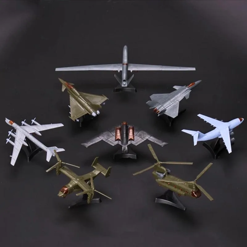 4D Third Generation 8 Models Aircraft J-20 Stealth Fighter B-2 Bomber Ospreys Helicopter Plastic Assembling Model