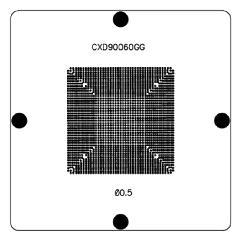 Direct Heating 80*80 90*90MM Stencil For CXD90060 CXD90060GG 0.5MM Game Console Chip CPU BGA IC Stencils Template Repair Tools