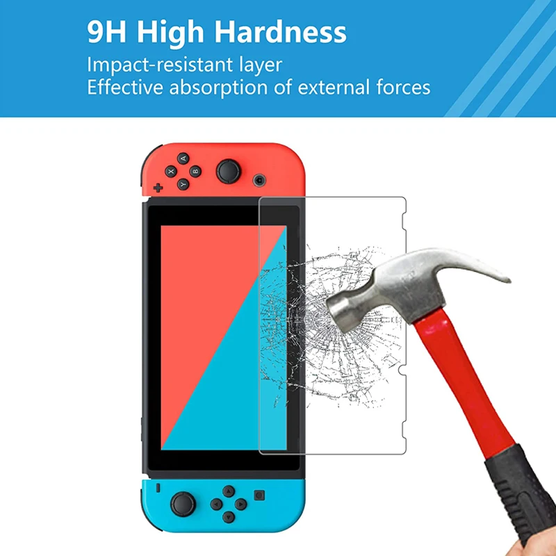 Película protectora de pantalla de vidrio templado 9H HD para Nintendo Switch NS, Protector de pantalla para Nintendo Switch Lite, accesorios de vidrio