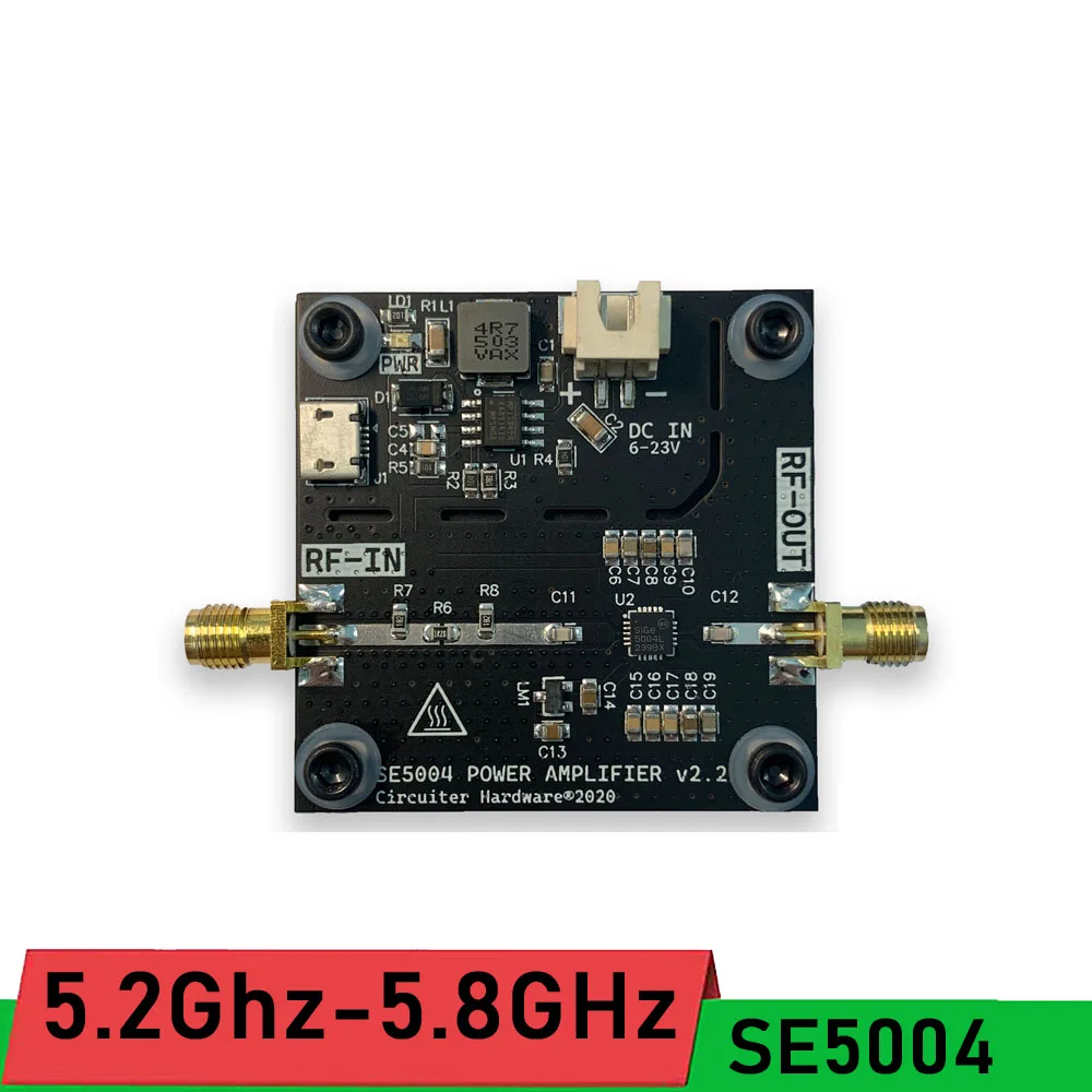 SE5004 5200MHz-5800MHz 5.8G 5.2G 1W 30dBm RF power amplifier FOR For Ham Radio  5G 5.8GHZ wifi  Shielder 12V 24V