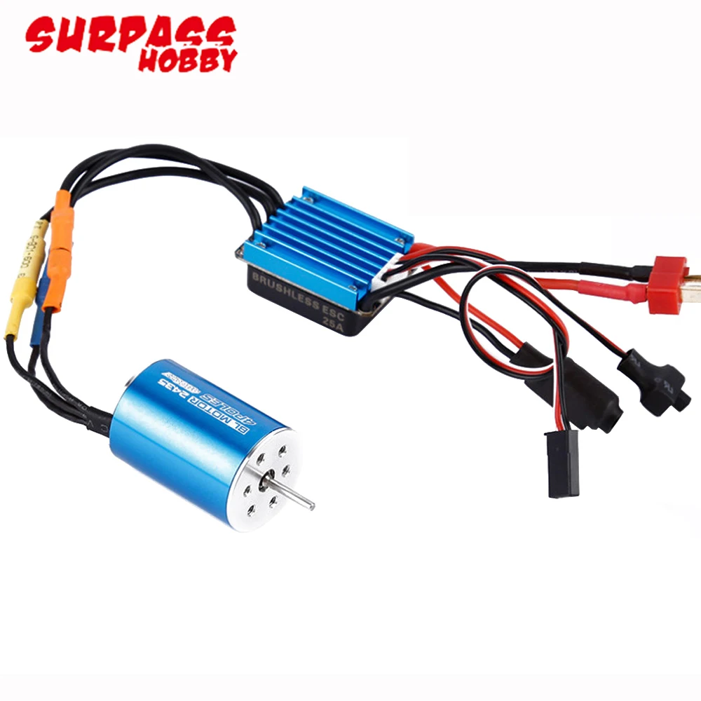 RC 2838 4500KV/4200KV/3900KV/3600KV Brushless Motor With 35A Brushless ESC and Program Card For 1/14 1/16 1/18 RC Car Truck Toy