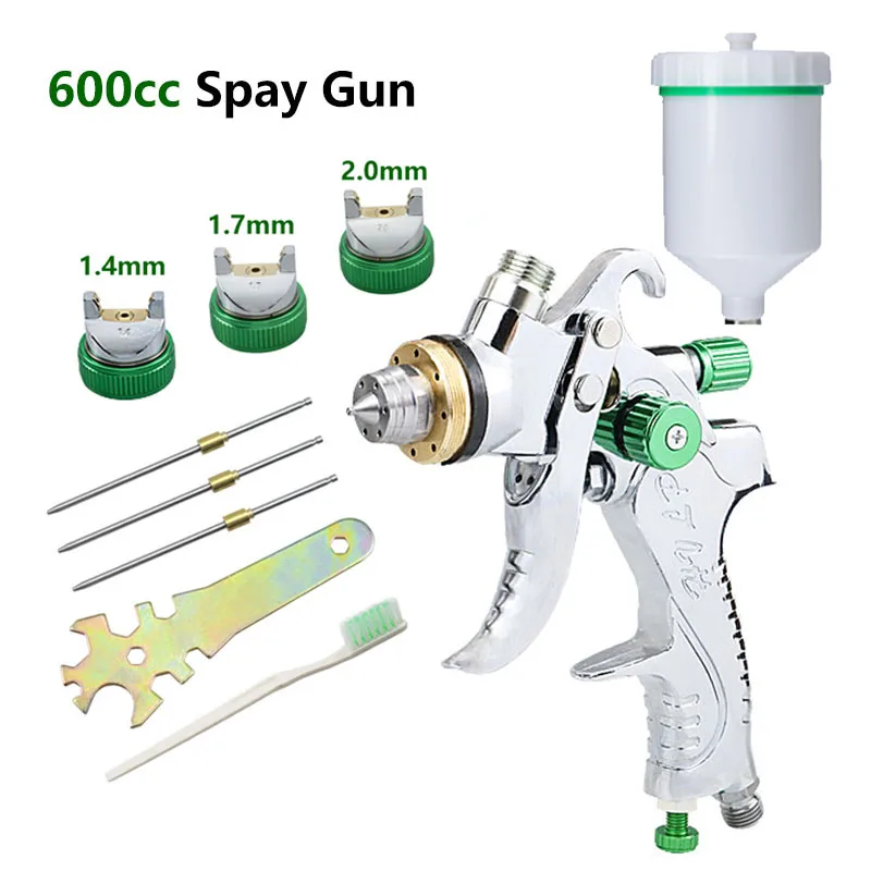 Spray Gun Airbrush Pneumatic Tool Paint Gun Power Tool Set 1.4mm 1.7mm 2.0mm Spray gun Nozzle Car Auto Repair Pneumatic Tool