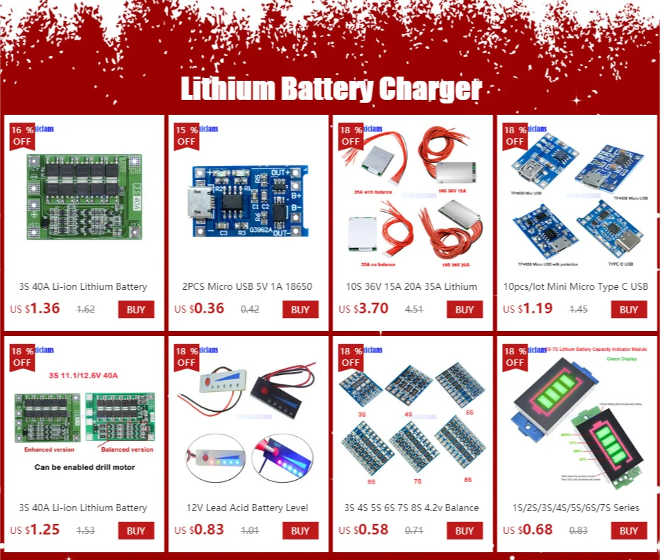 Lithium-Batterie-Kapazitätsanzeige LED-Display-Board Leistungsstufenanzeige für 1/2/3/4 Stück 18650 DIY 1S 2S 3S 4S – Detail 1