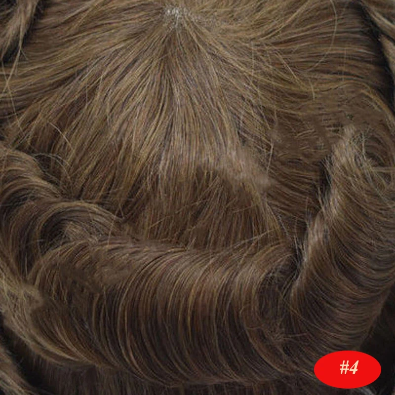 ISKIN Men Toupee Human Hair Curly Thin Skin PU Men's Capillary Prosthesis With Knots Indian Remy Hair System Unit Natural Wigs