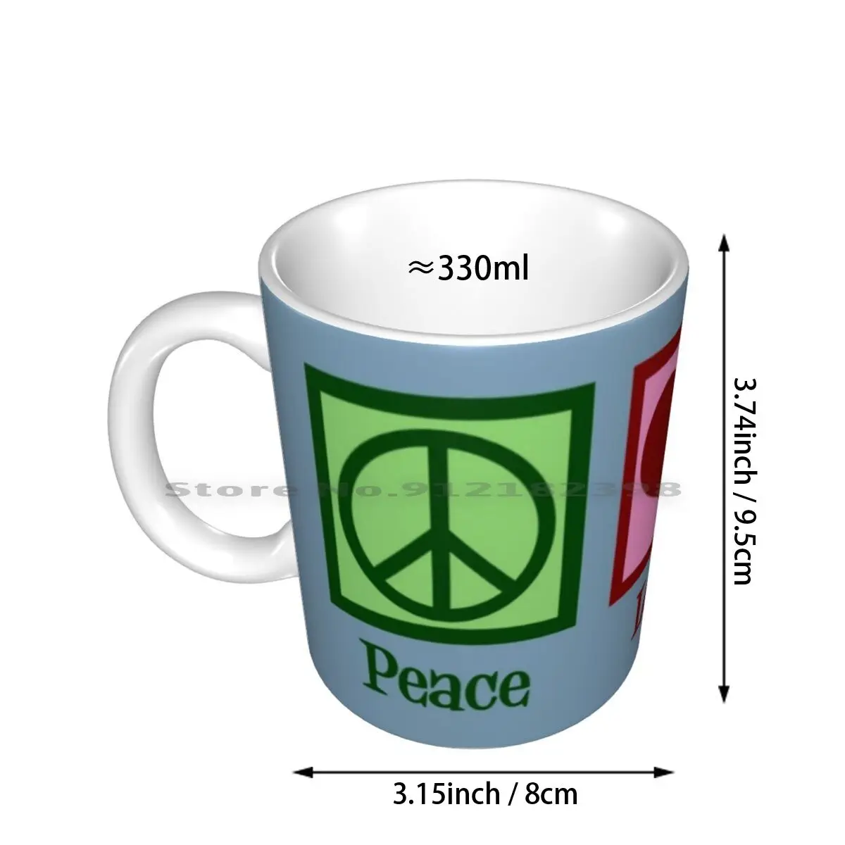 Peace Love Hip Hop Ceramic Mugs Coffee Cups Milk Tea Mug Hip Hop Hip Hop Dancer Hip Hop Artist Hip Hop Musician Peace Love Hip