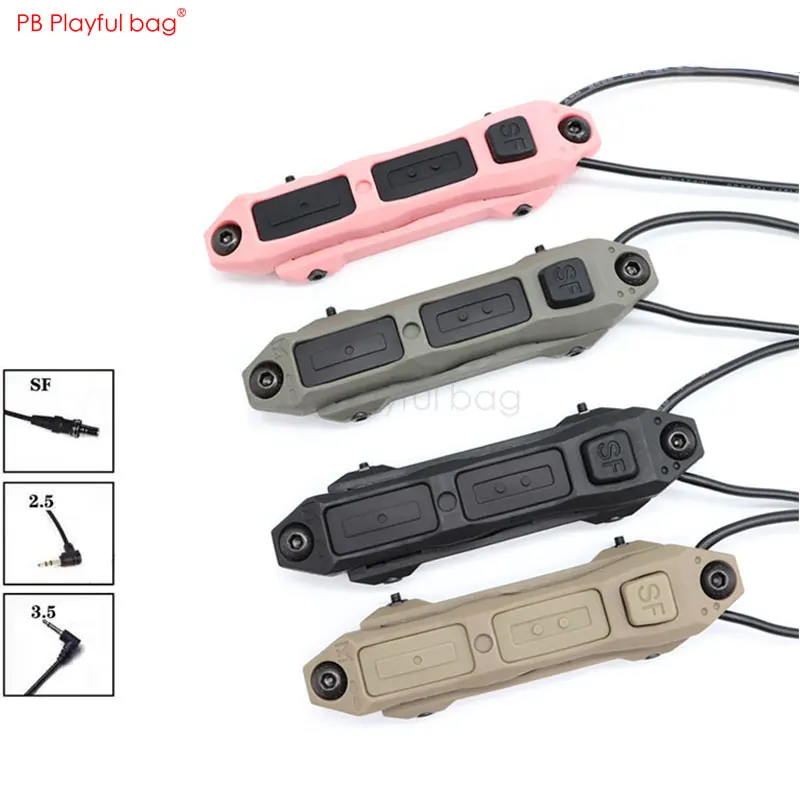 

Playful bag New SF flashlight keep on/on Dual control rat tail wire control switch Suit for M600/M300/PEQ/DBAL CS sport toy QI74