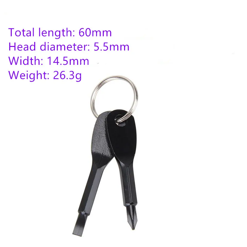 Portable screwdriver Outdoor EDC portable multi-function tool Slotted screwdriver Phillips screwdriver Keychain ring