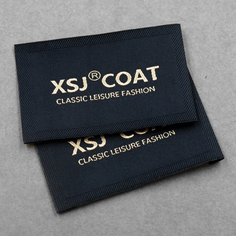 Customized Fabric Sewing Clothing Labels For Garment Brand Logo Woven Label With Personalized Name Clothes Tags For Dress