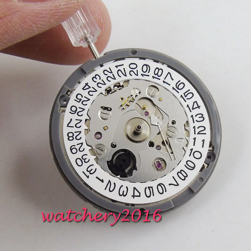 High Accuracy NH35A NH35 Automatic Mechanical Watch Movement Black White Date Window 24 jewels Movt Replace