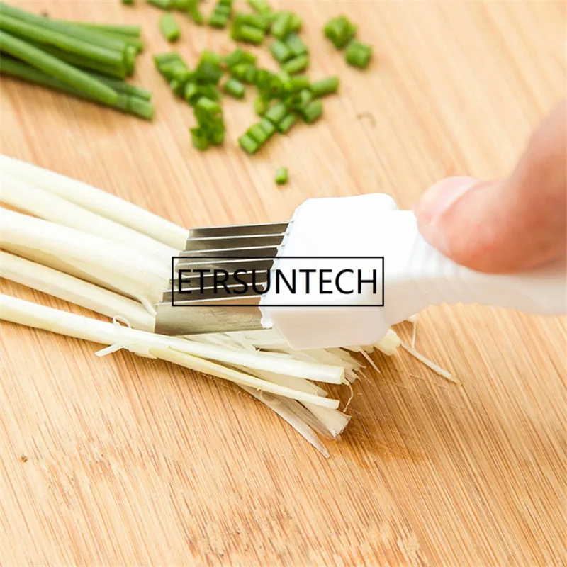 100pcs Vegetable Parsley chopper Green Onion Knife Shredder Slicer Garlic Vegetable Cutter Cut Cooking Kitchen Tools