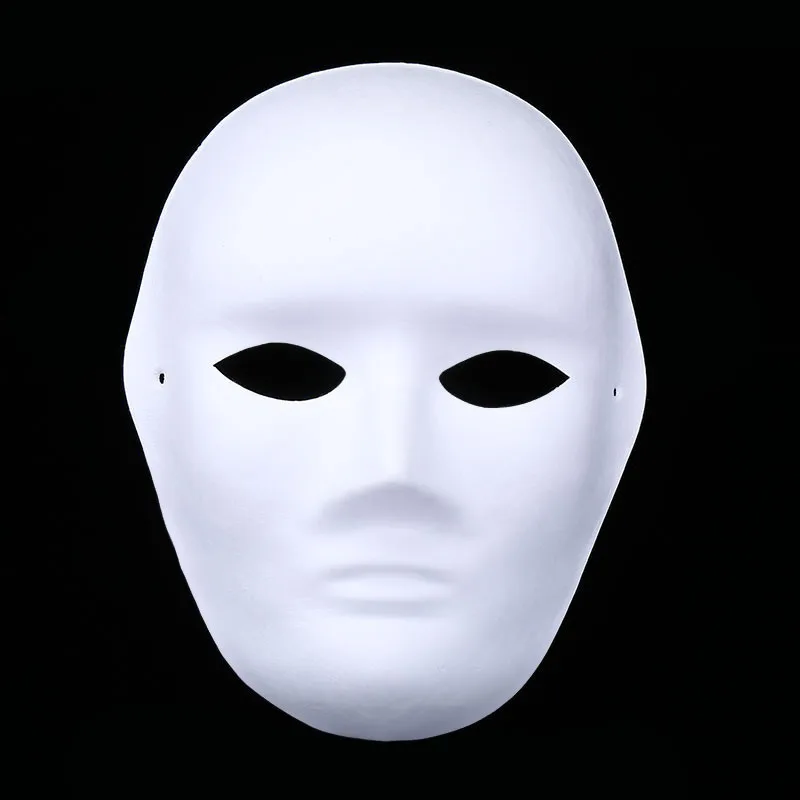 15pcs DIY Paint Full Face Pulp Blank White Masks Masquerade Party Costume Props     Gift Decoration Wedding Festival