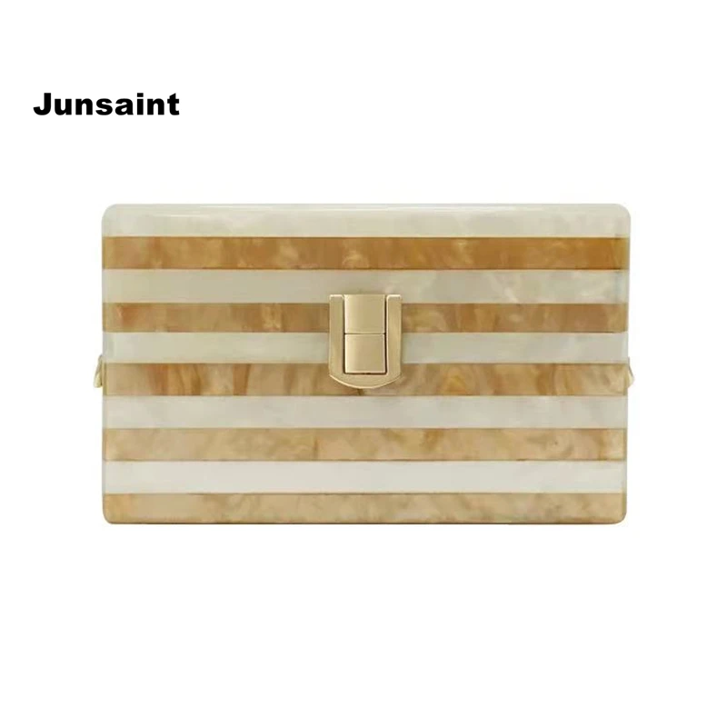 

21New Messenger Bag Brand Designer Striped Acrylic Clutch Purse Women Vintage Patchwork Wedding Party Evening Bag Casual Handbag