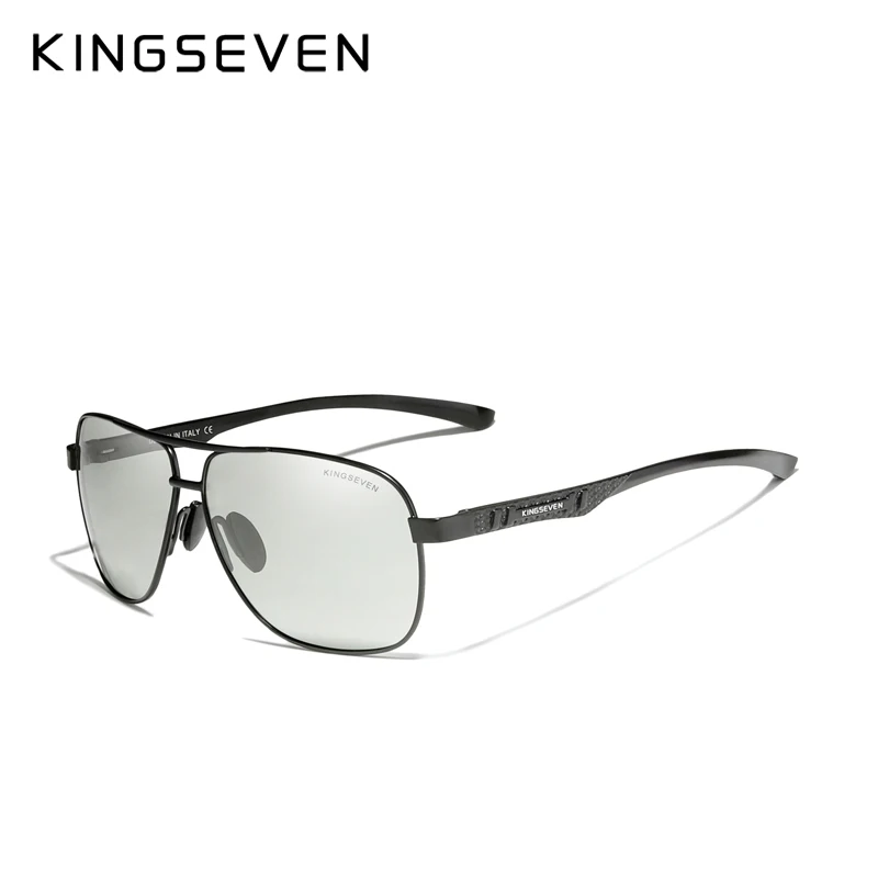 KINGSEVEN Mới Photochromic Nam Nhôm Kính Mát Nữ Phân Cực UV400 Gương Nam Kính Chống Nắng Nữ Dành Cho Nam Oculos De Sol N7188
