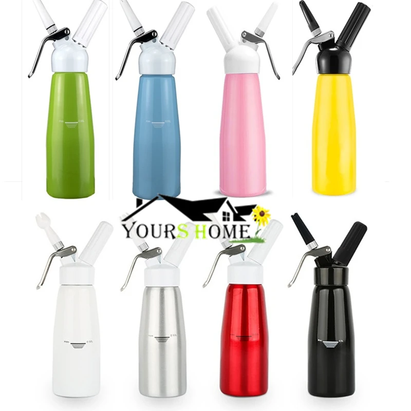 

500ML Cream Dispenser Whipped Whipper Artisan Cream Whipper with Decorating Nozzles Made of Aluminum Barware