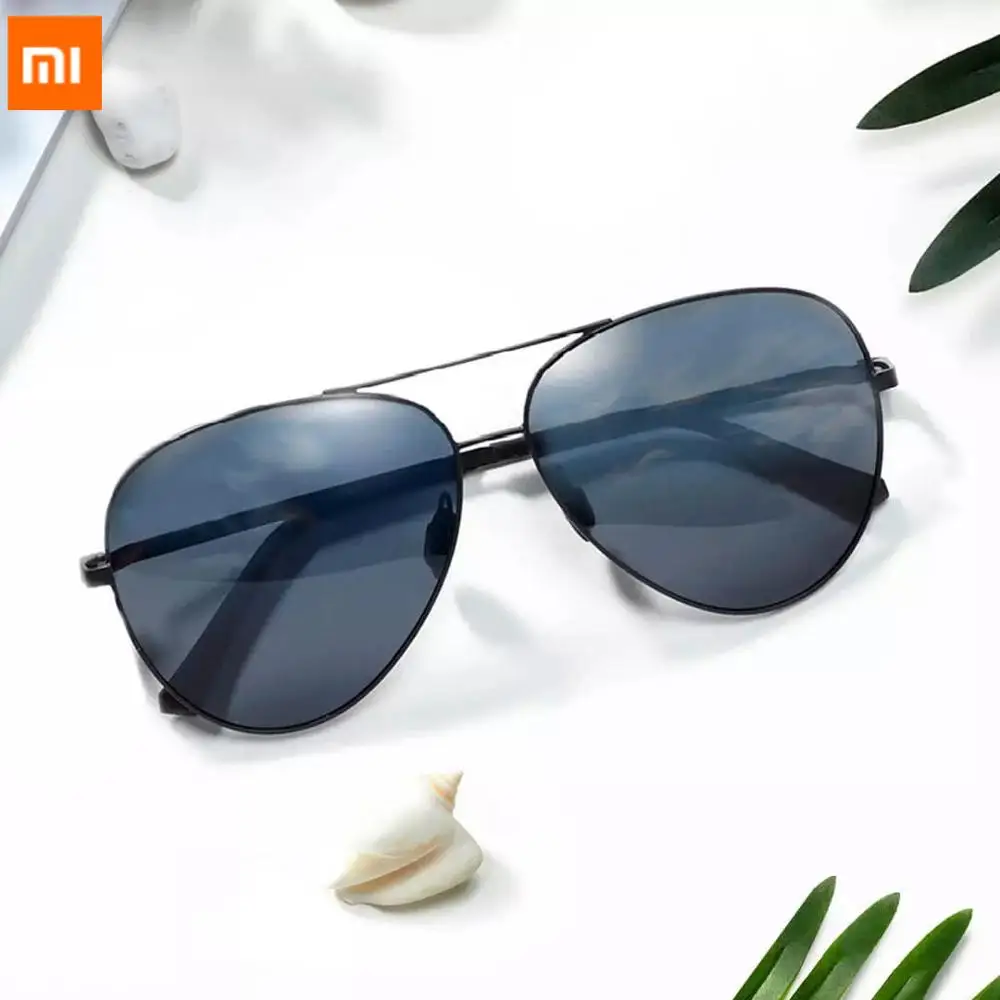 Xiaomi Mijia Turok Steelts Kacamata Hitam Merek Nilon Terpolarisasi UV400 untuk Perjalanan Luar Ruangan Pria Wanita Bingkai Baja Tahan Karat