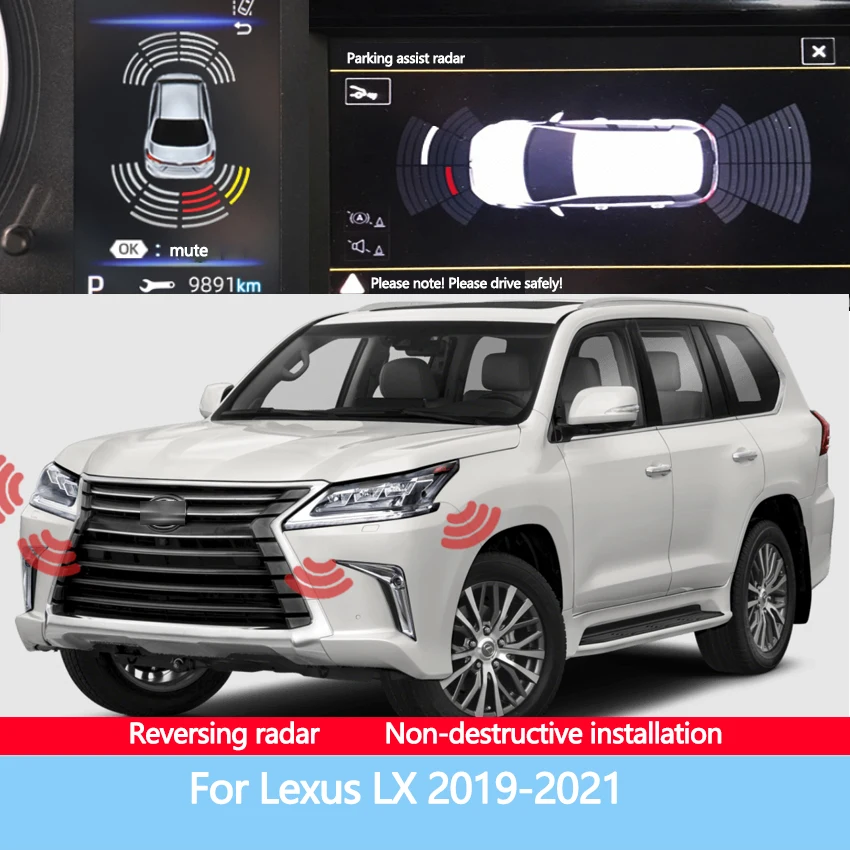 

Built-in Installation Front Rear Radar Sound Alarms For Car Reversing Images Suitable For Lexus LX 2019-2021