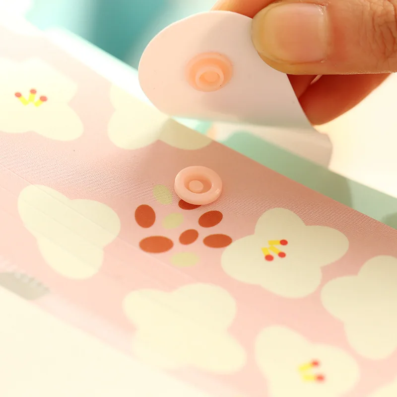 10Pcs Koreaanse Stijl Bloemen 5-In Map Informatie Ingedeeld Packet Test Papier Afwerking Map Pp Map