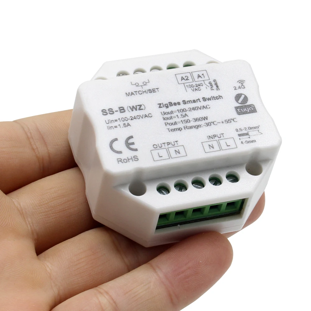 Imagem -04 - Interruptor Tuya Zigbee sem Neutro ac 110v 220v Smart Life App 2.4g rf Remoto ac Push on Off Luz de Controle de Voz Interruptor de Parede Ss-b wz