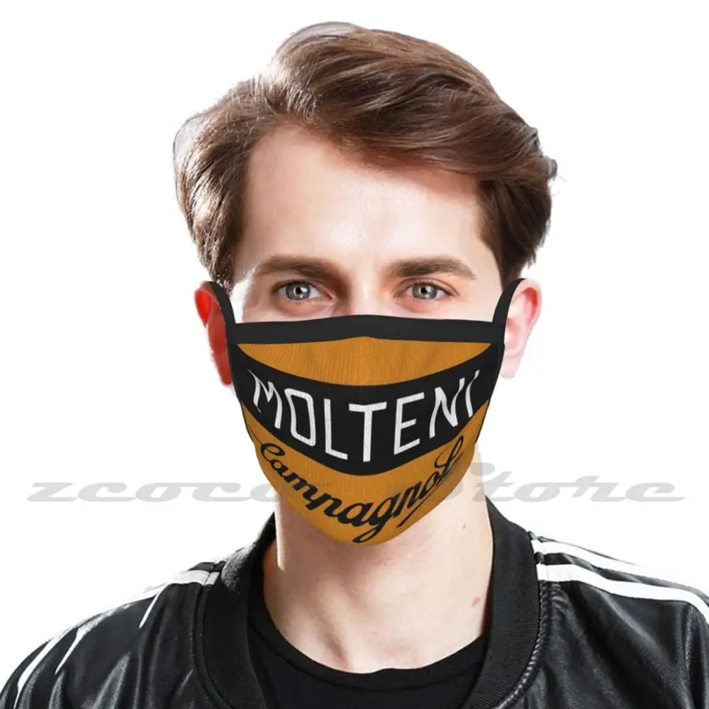 Molteni - 2 Mask Diy Washable Filter Pm2.5 Mouth Trending Cycling Equipment Eddy Merckx Seventy Italy Tour Turn Return 1958