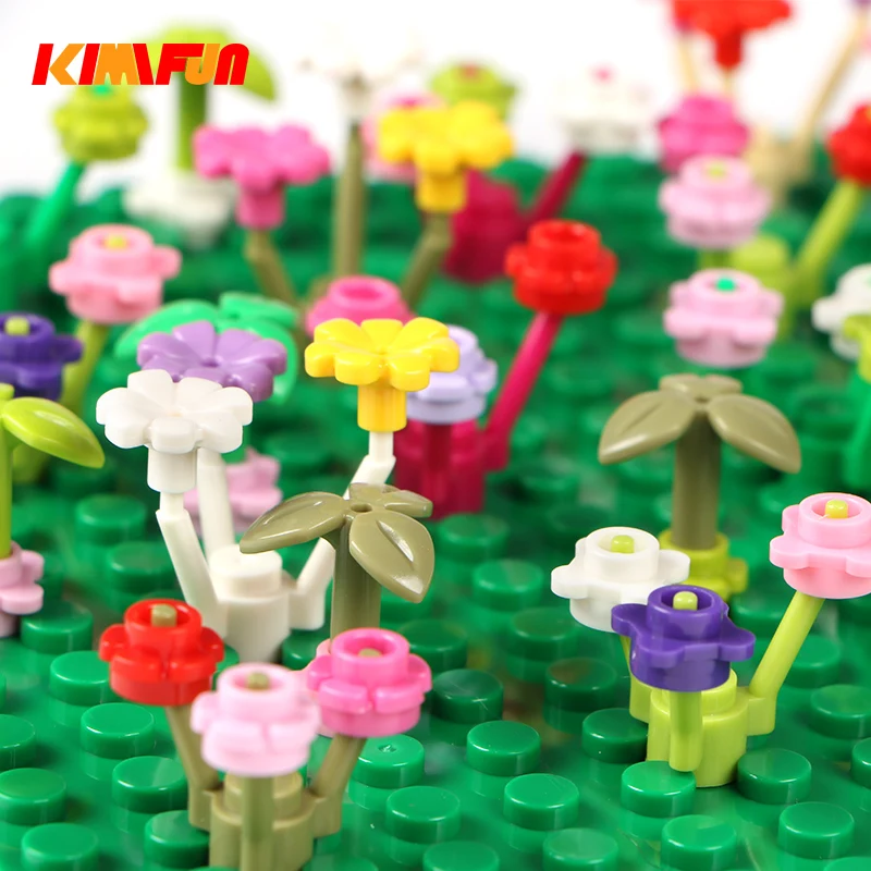 50g/PACK Building Block Flowers Plants 3741 Petal Branch Clover 33291 Decorative MOC Cherry Plant Parts 32606