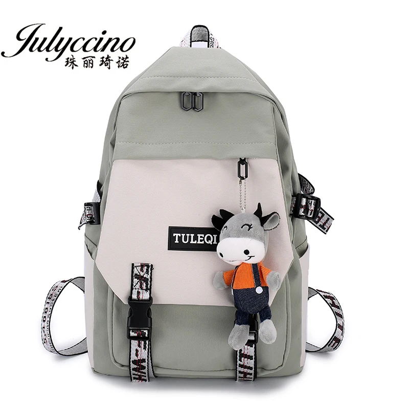 JULYCCINO Women Waterproof Buckle Backpack Nylon Student Cute Schoolbag Kawaii Backpack For Teenage girl Laptop Backpacks Female