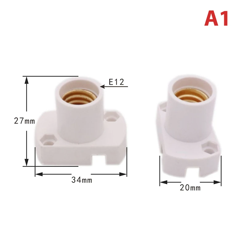 Mini Screw Lamp Base E12 E14 E17 supporto Lamp holder Light Bulb Socket Holder Adapter