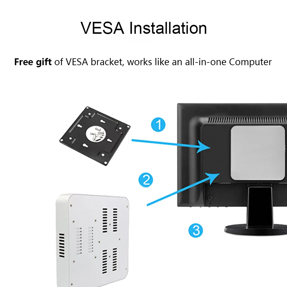 Intel Core I5-4200U 1037U Mini PC DDR3 SSD with 6xUSB 1xHDMI 1xVGA Support WiFi PCIE Linux Pfsense Office Computer Win10 Ready