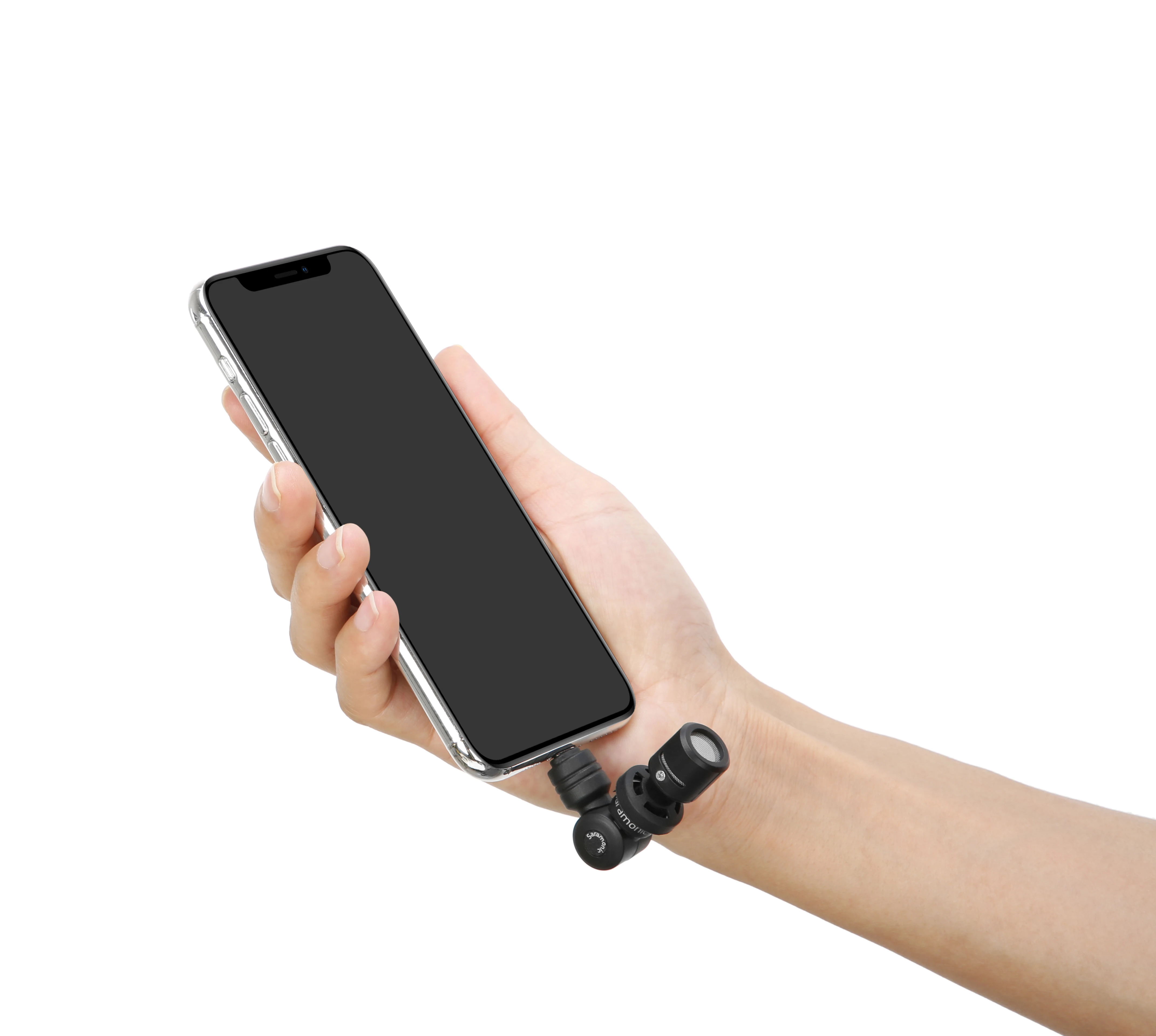 Saramonic SmartMic UC Di Ponsel Pintar Vlog Mikrofon Perekaman Audio Video untuk iPhone 11 Pro Max 8 7 X Port Tipe C untuk Android
