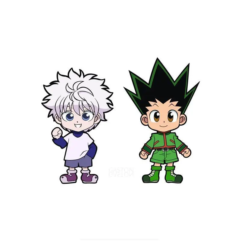 10x10cm Hunter X Hunter Gon y Killua Anime pegatina de coche decoración motocicleta todoterreno portátil maletero guitarra PVC vinilo pegatina