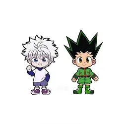 10x10 cm Hunter X Hunter Gon en Killua Anime Auto Sticker Decal Decor Motorfiets Off-road Laptop Kofferbak Gitaar PVC Vinyl Sticker