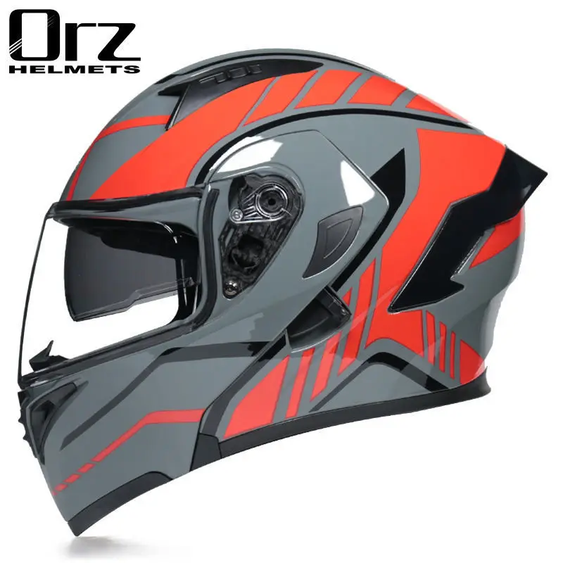 

2 gifts Racing Flip Up Motorcycle Helmets Helmet Abs Full Face Motorcycle Helmets Dot Approved casco