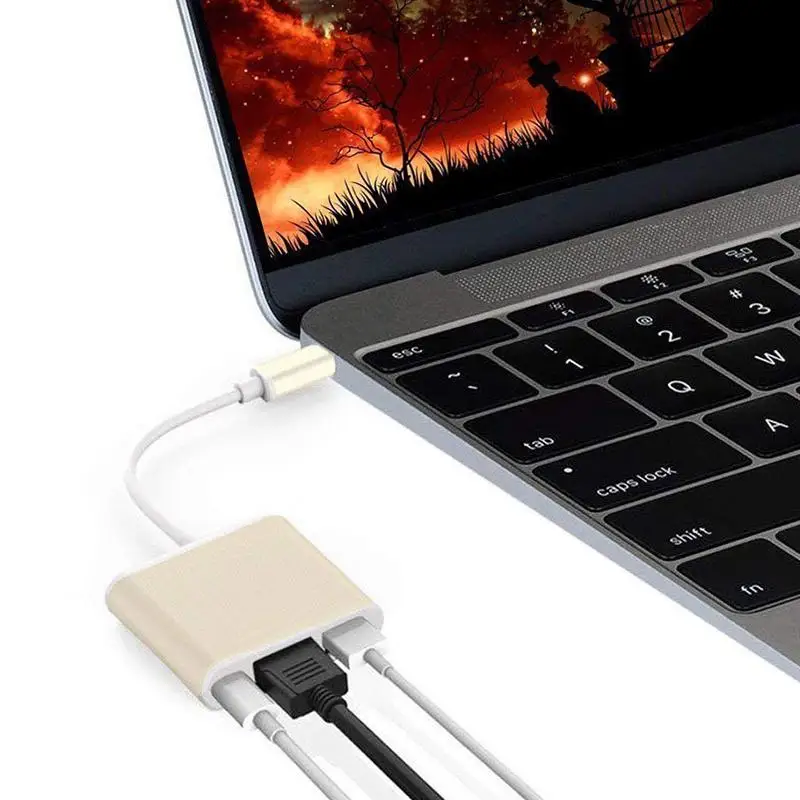 USB C HUB to HDMI-совместимый адаптер для Macbook Thunderbolt 3 USB Type C to HDMI-совместимый 4K USB 3.0 порт USB-C hub