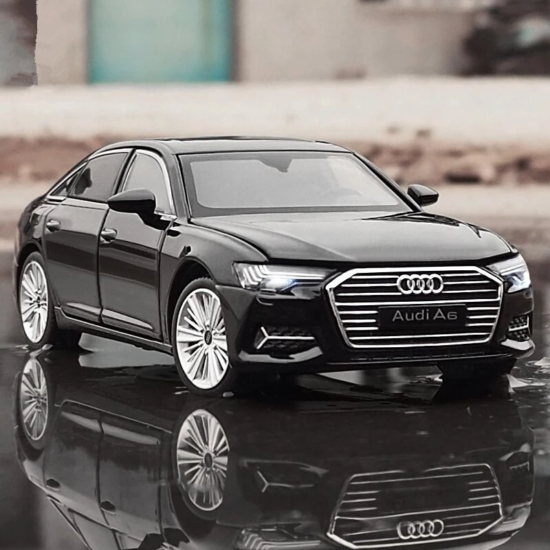 1:32 AUDI A6 Alloy Car Model Diecast & Toy Vehicles Metal Car Model High Simulation Sound and Light Collection Children Toy Gift