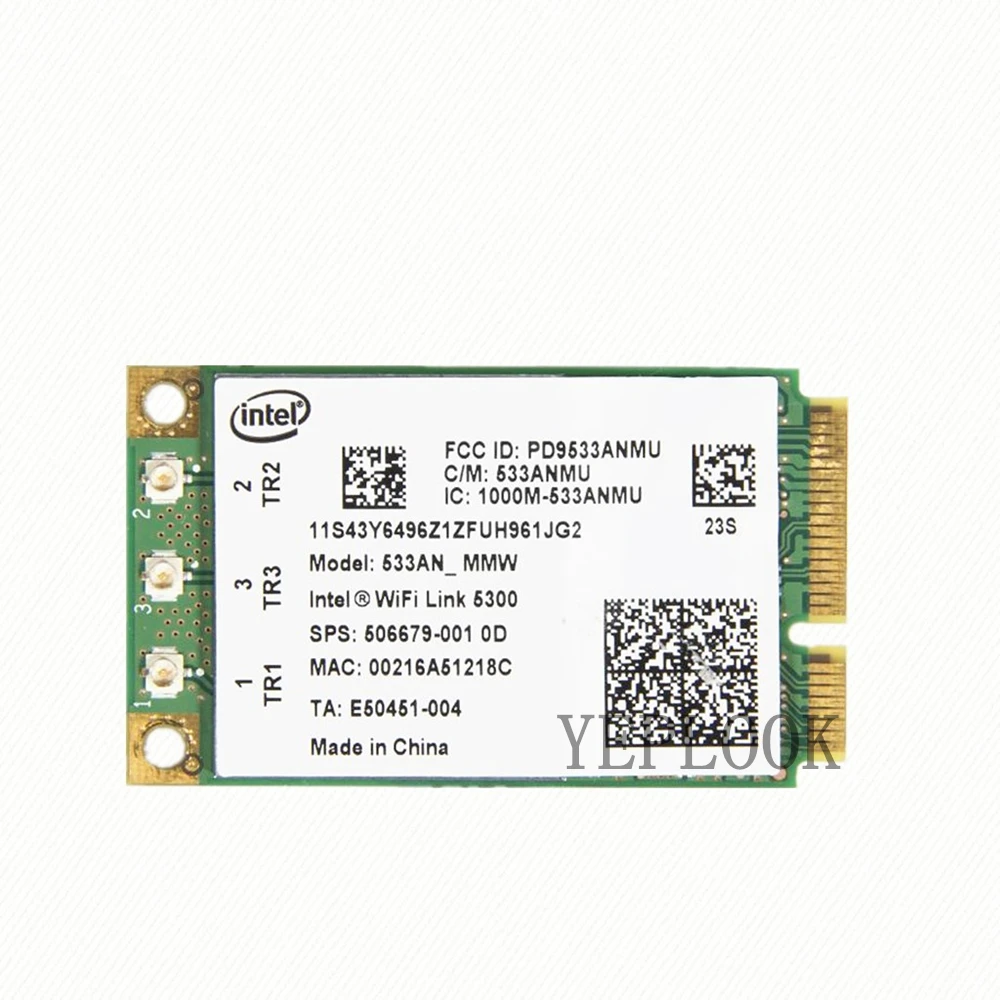 Scheda Wifi Intel 533AN HMW 5300 450Mbps Dual Band 2.4G 5GHz Mini scheda Wifi pci-e per Lenovo T400S L410 L510 T510 X201 X201S