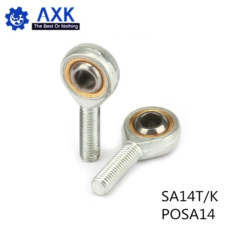 POSA14 (4 pcs) จัดส่งฟรี SA14T/K POSA14 14 มม.มือชายด้านนอกเมตริก Rod แบริ่งร่วม POS14A