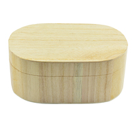 Oval Shape Unfinished Wood Wooden Box Jewelry Gift Box Case for DIY Craft